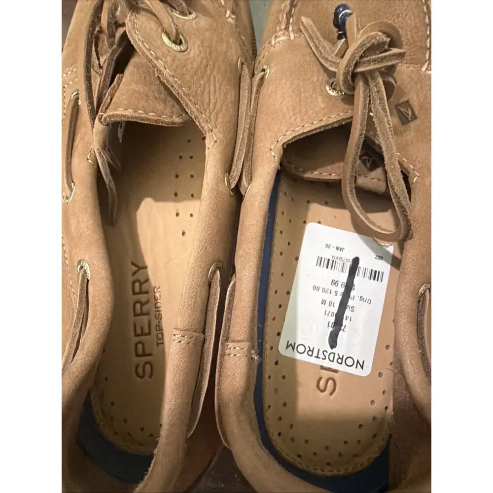 SPERRY Women's 10M Top-Sider Intrepid Leather Boat Deck Shoes Footwear (SRC)